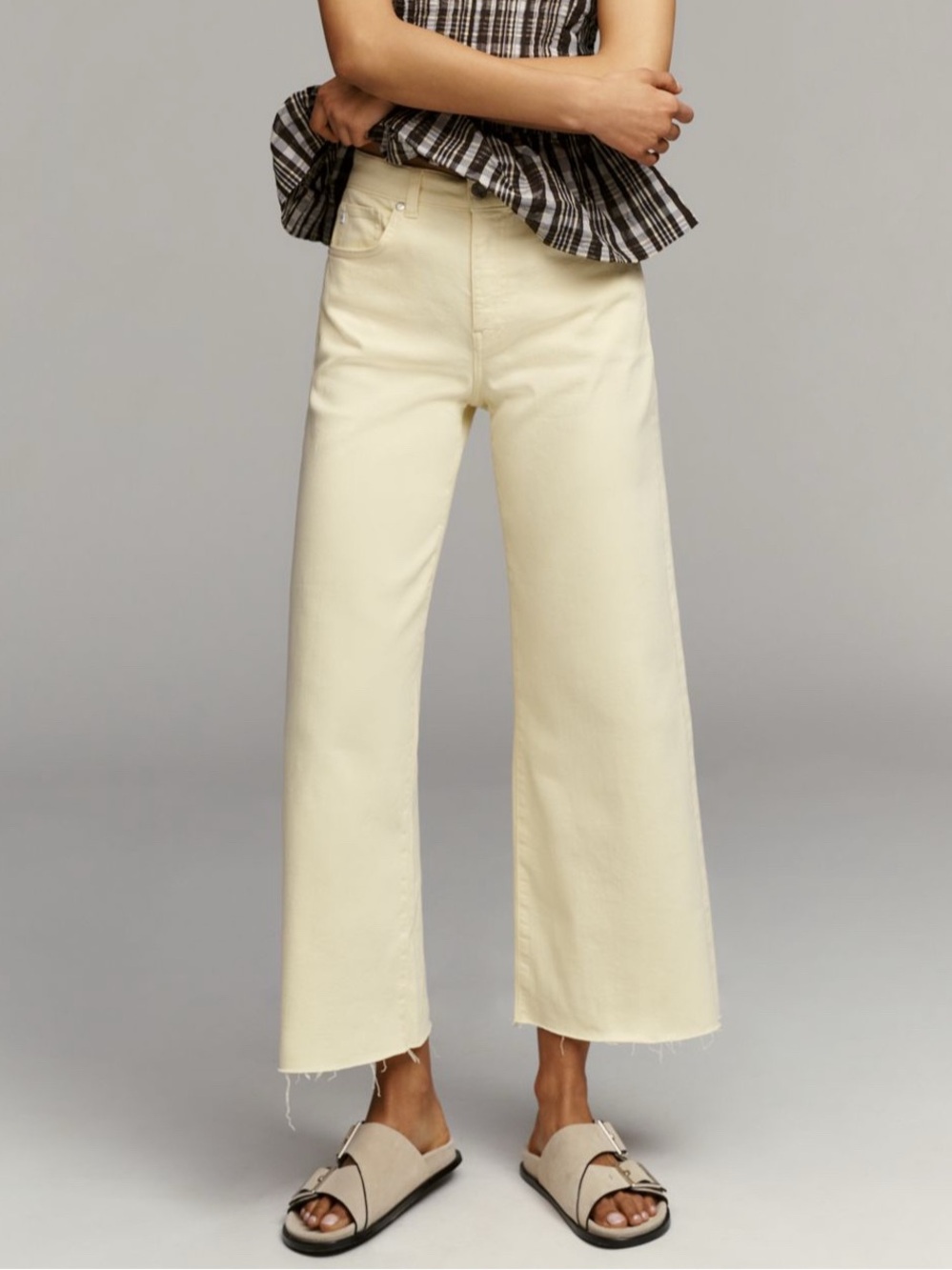 AG Sage High Rise crop wide leg jeans